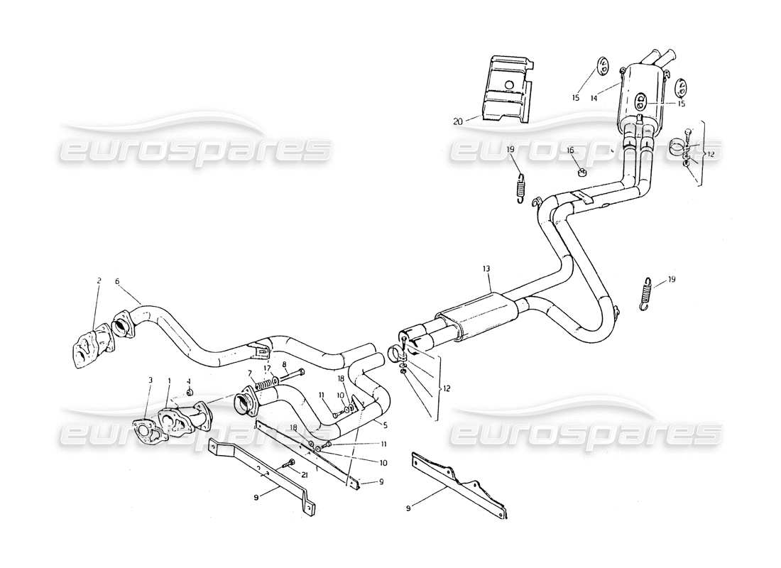 a part diagram from the maserati biturbo (1983-1995) parts catalogue