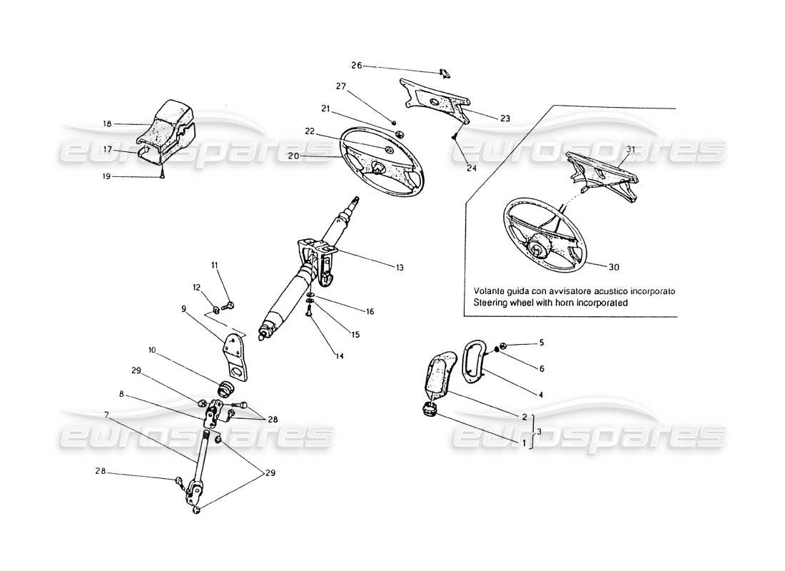 a part diagram from the maserati biturbo (1983-1995) parts catalogue