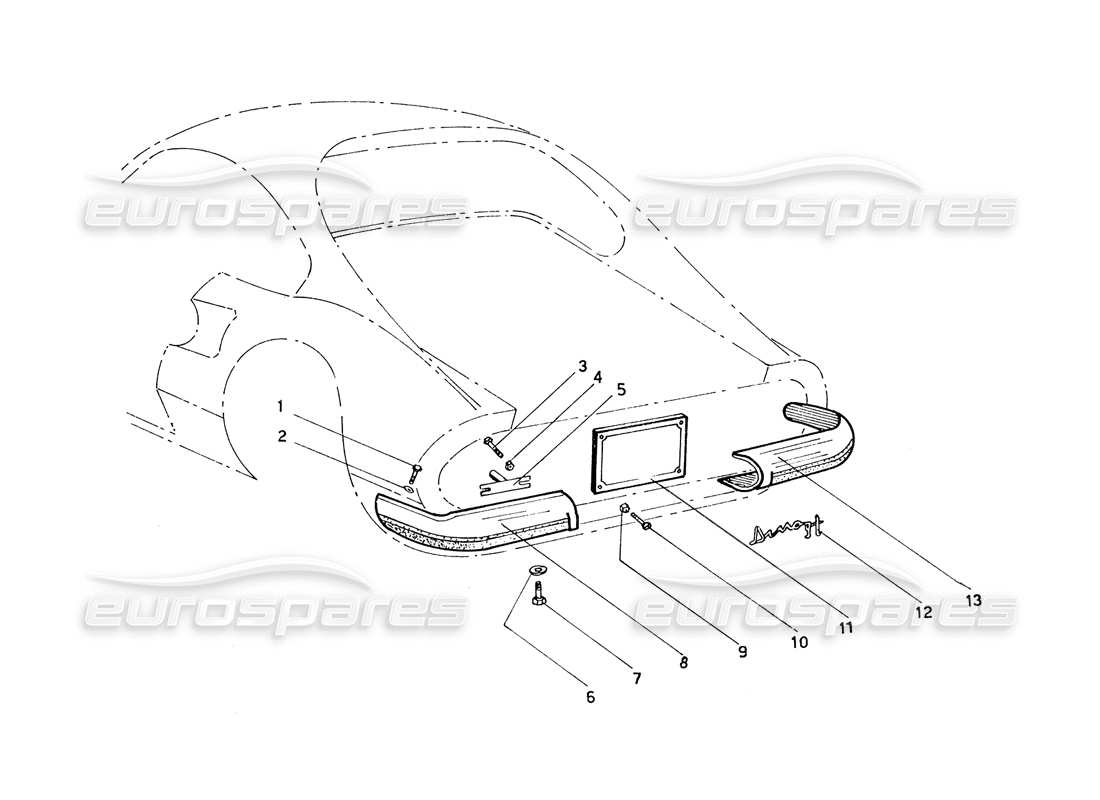 VIEW PARTS DIAGRAMS FROM THE FERRARI 206 PARTS CATALOGUE a part diagram from the ferrari 206 parts catalogue