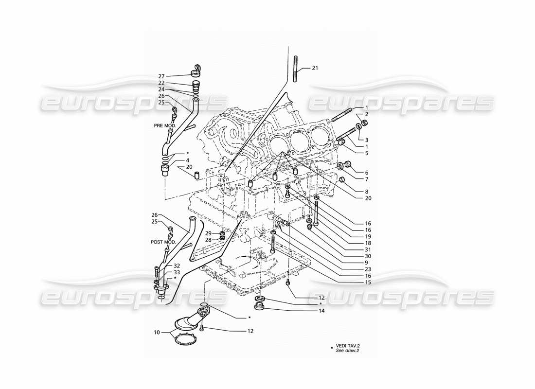 a part diagram from the maserati ghibli (1993-1995) parts catalogue