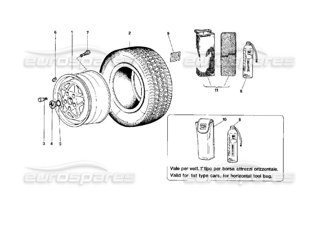a part diagram from the ferrari mondial parts catalogue