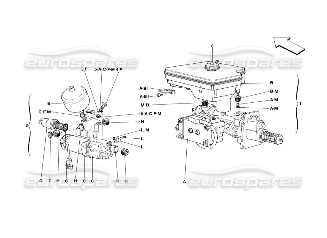 VIEW PARTS DIAGRAMS FROM THE FERRARI 348 PARTS CATALOGUE a part diagram from the ferrari 348 parts catalogue