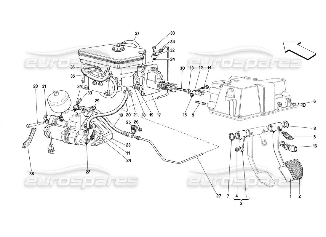a part diagram from the ferrari 348 parts catalogue