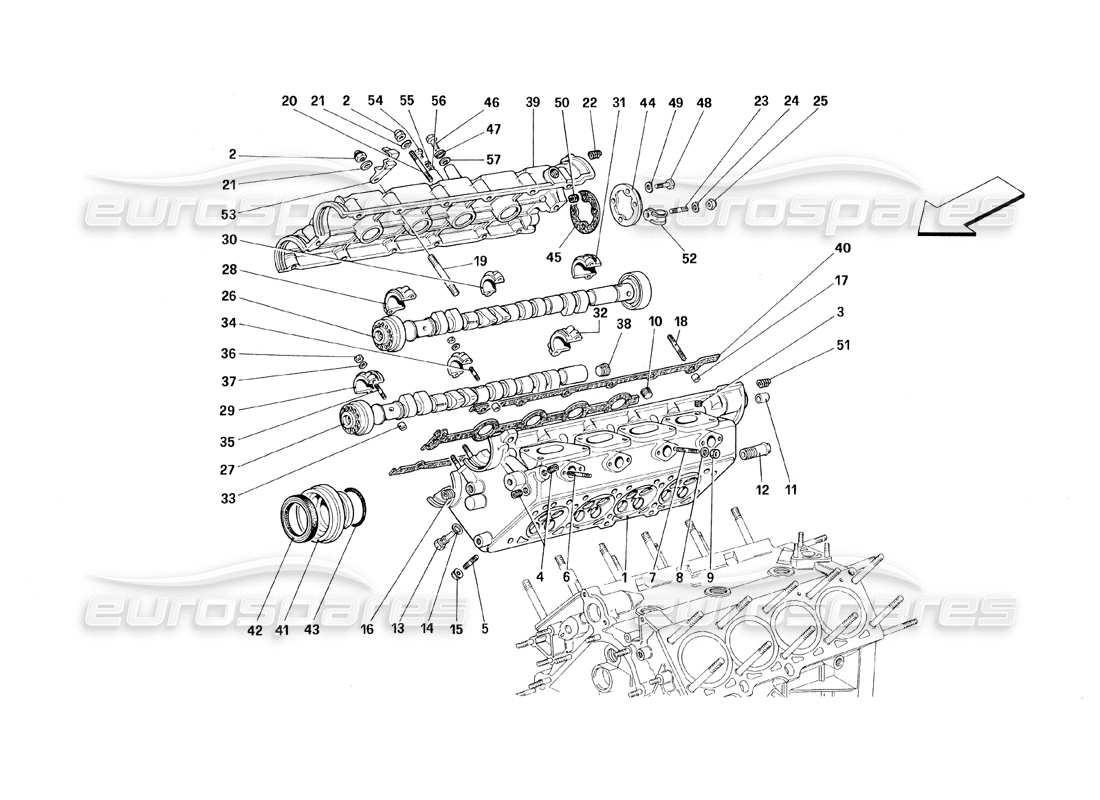 VIEW PARTS DIAGRAMS FROM THE FERRARI 348 PARTS CATALOGUE a part diagram from the ferrari 348 parts catalogue