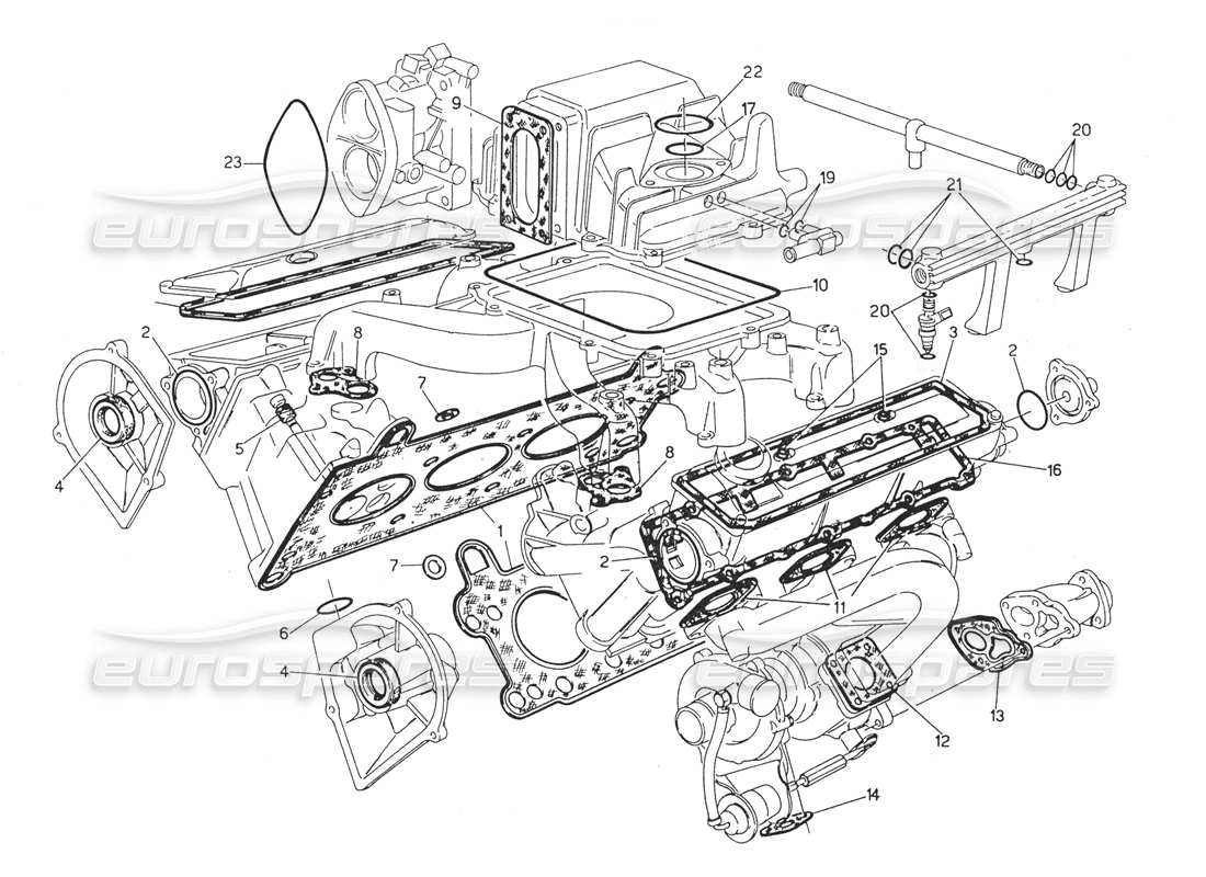 a part diagram from the maserati biturbo (1983-1995) parts catalogue
