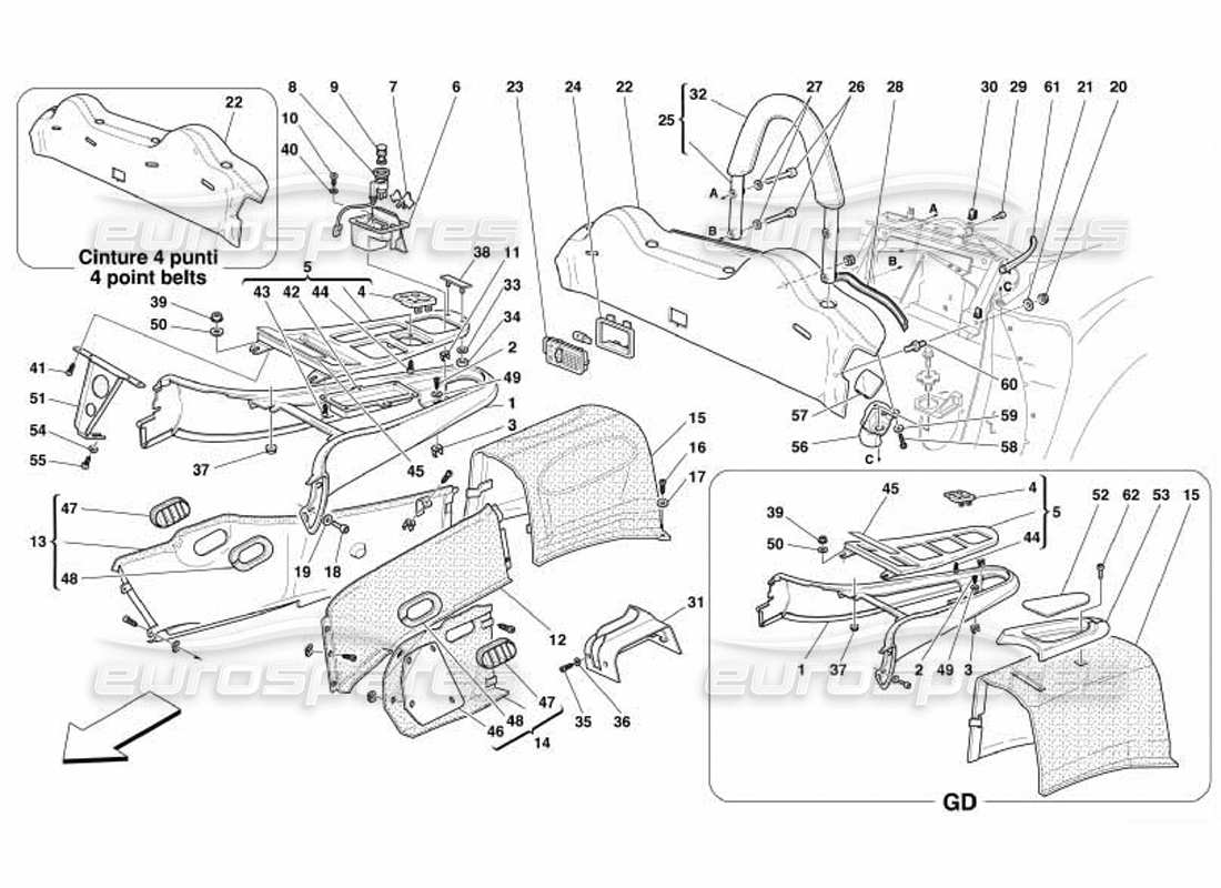 a part diagram from the ferrari 550 parts catalogue