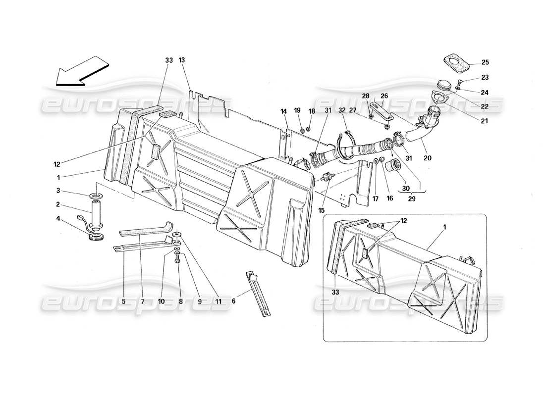 a part diagram from the ferrari 348 parts catalogue
