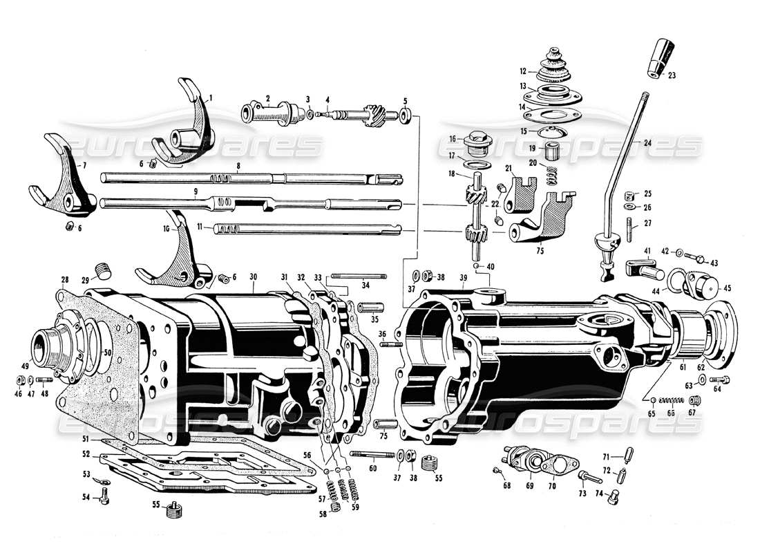 VIEW PARTS DIAGRAMS FROM THE MASERATI MISTRAL PARTS CATALOGUE a part diagram from the maserati mistral parts catalogue