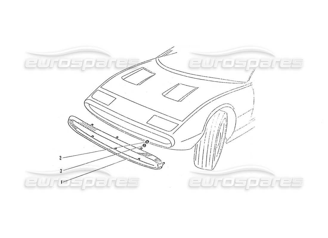 a part diagram from the ferrari 365 gtc4 (coachwork) parts catalogue