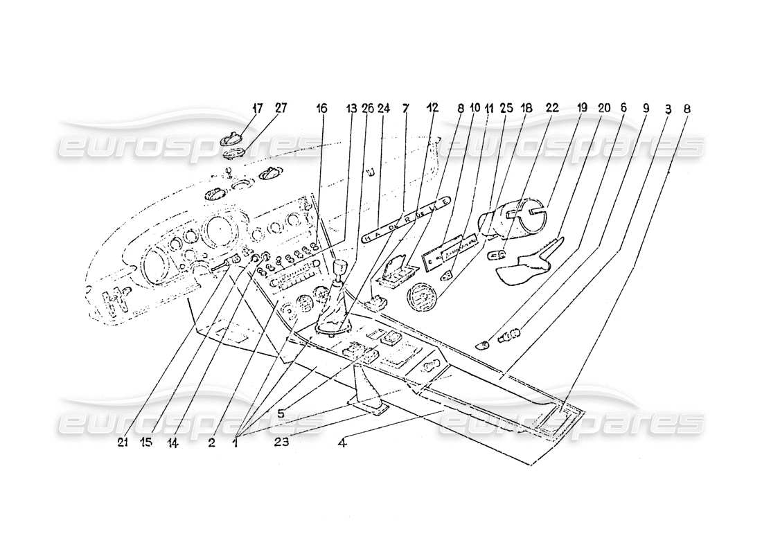 a part diagram from the ferrari 330 and 365 parts catalogue