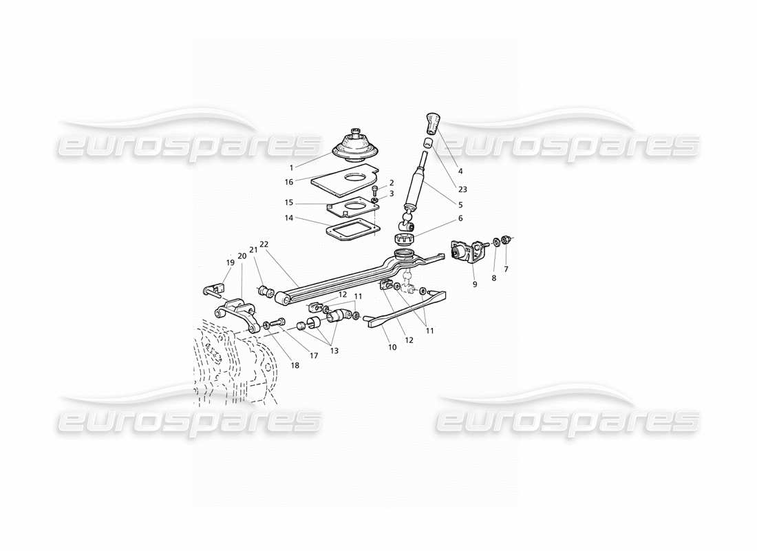 a part diagram from the maserati quattroporte (1996-2001) parts catalogue