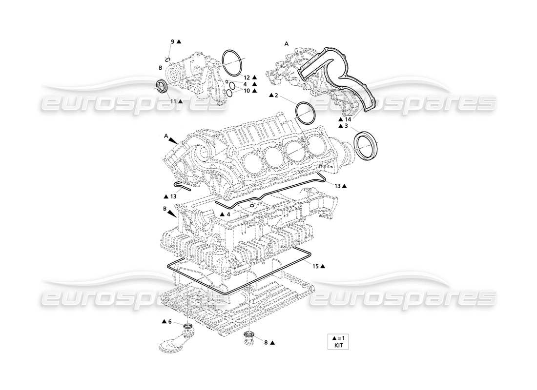 a part diagram from the maserati quattroporte (1996-2001) parts catalogue