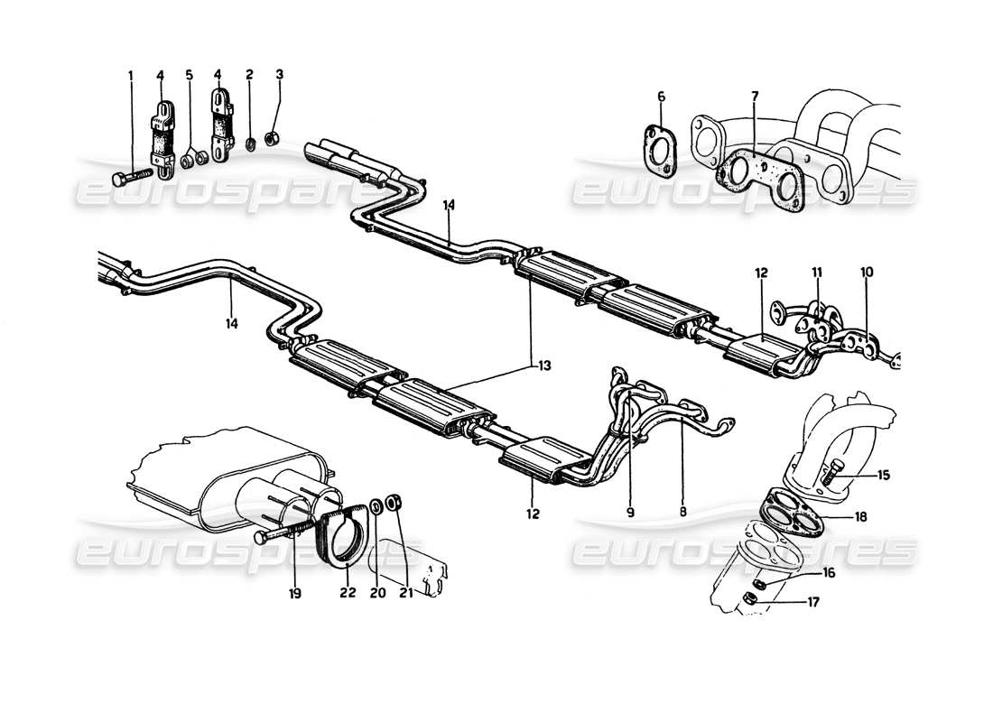 a part diagram from the ferrari 275 gtb4 parts catalogue