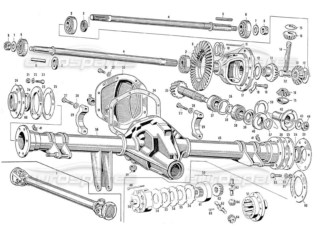 VIEW PARTS DIAGRAMS FROM THE MASERATI MISTRAL PARTS CATALOGUE a part diagram from the maserati mistral parts catalogue