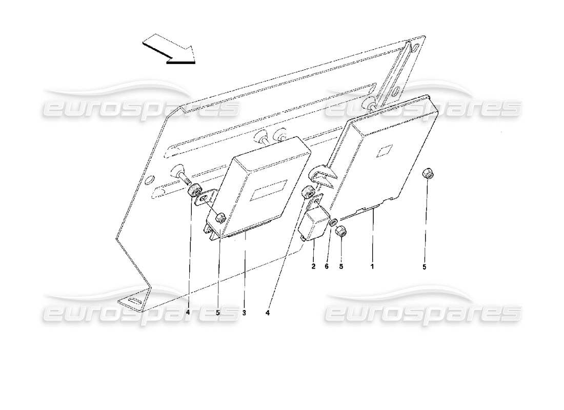 a part diagram from the ferrari mondial parts catalogue