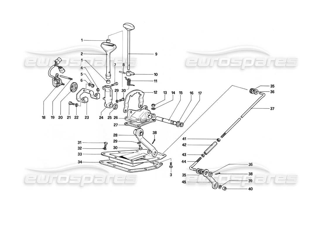 a part diagram from the ferrari 400i (1983 mechanical) parts catalogue