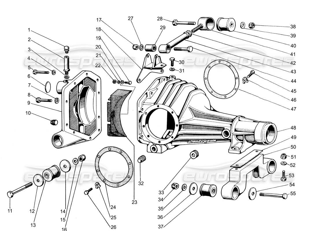 a part diagram from the lamborghini espada parts catalogue