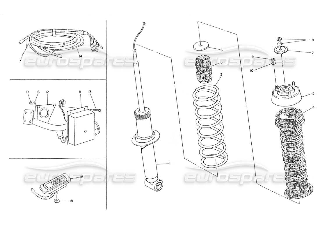 a part diagram from the Maserati Ghibli 2.8 (Non ABS) parts catalogue