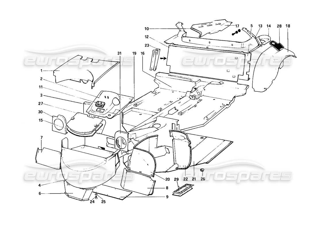 a part diagram from the ferrari 308 parts catalogue