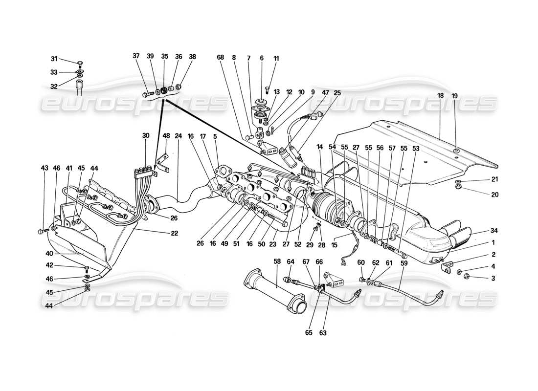 a part diagram from the ferrari 328 parts catalogue