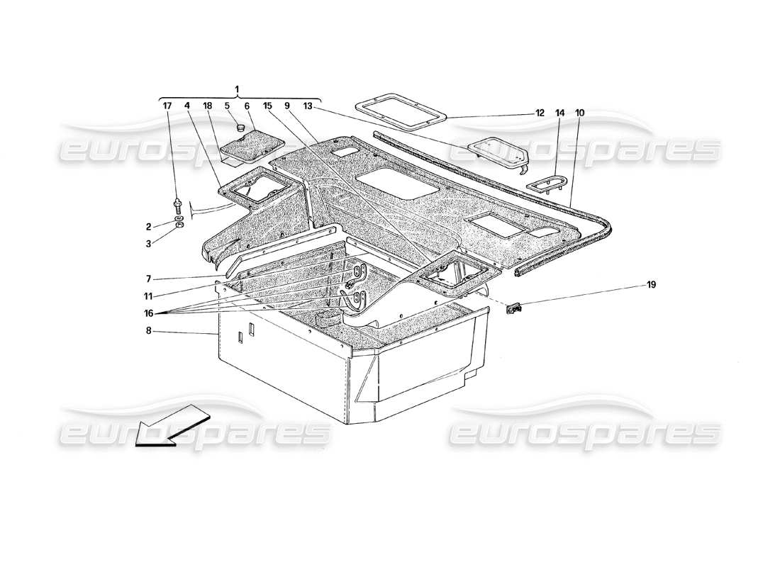 a part diagram from the ferrari 348 parts catalogue