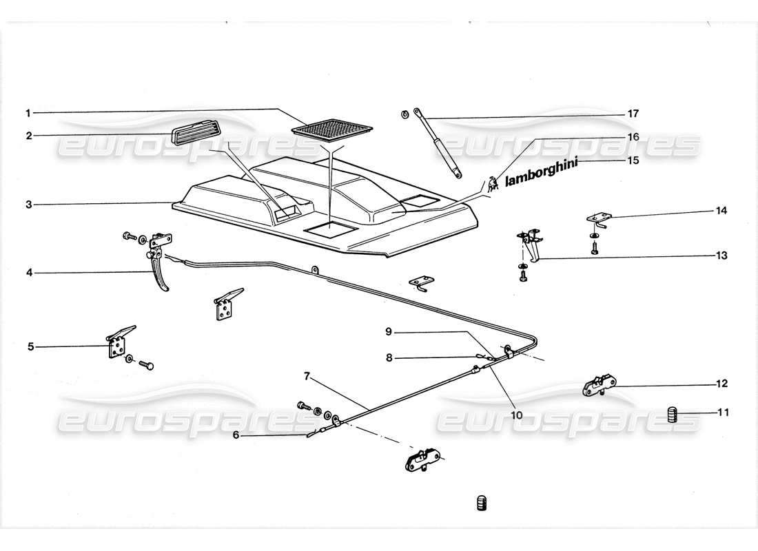 a part diagram from the lamborghini lm002 (1988) parts catalogue