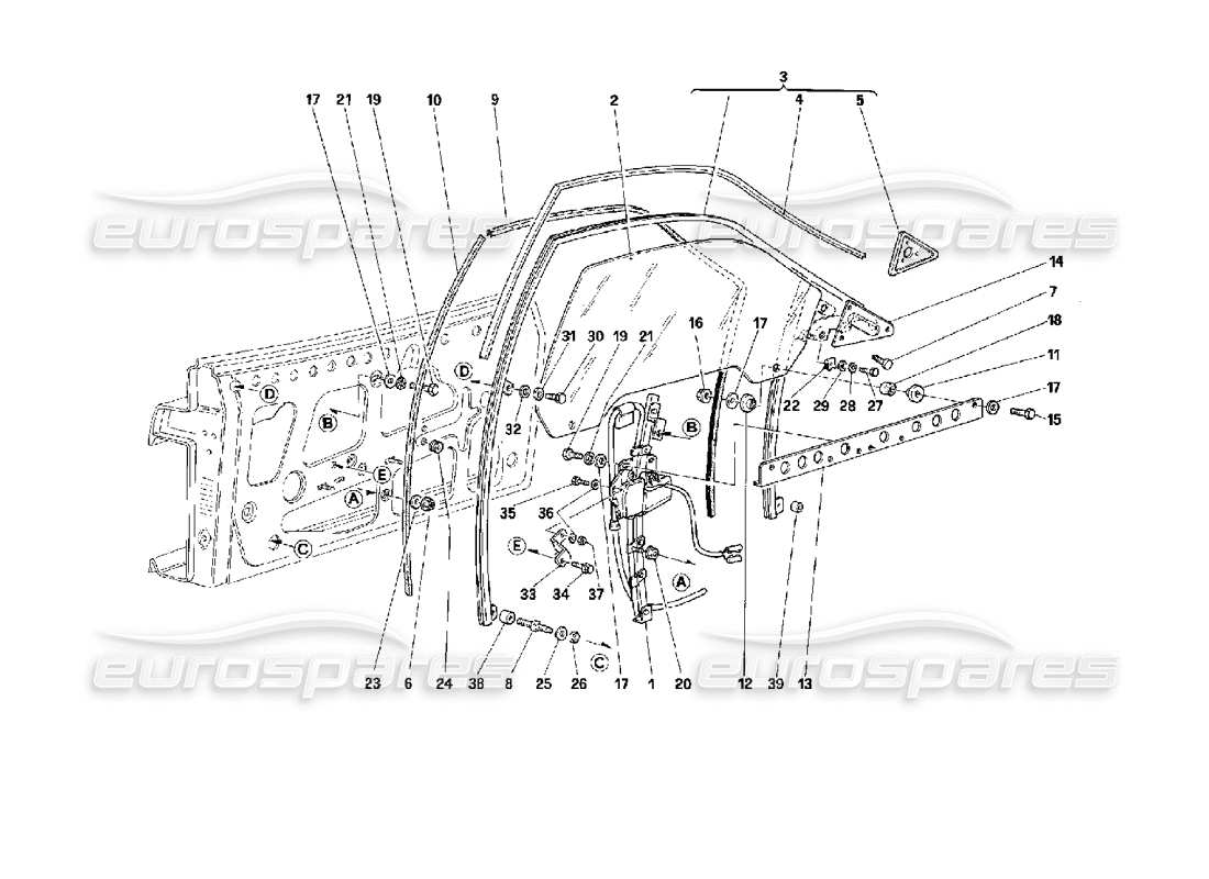 a part diagram from the ferrari 512 tr parts catalogue