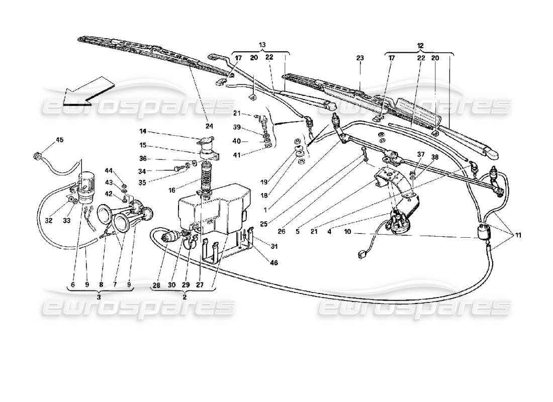 a part diagram from the ferrari 512 parts catalogue