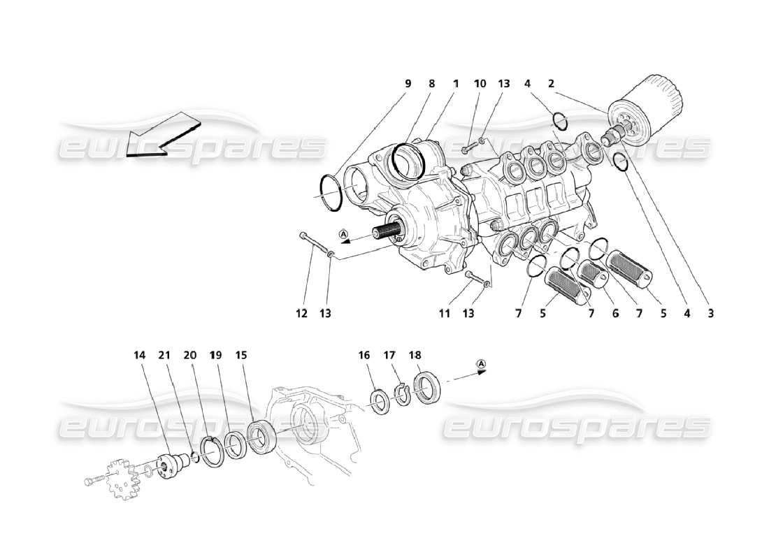 a part diagram from the maserati qtp. (2006) 4.2 parts catalogue