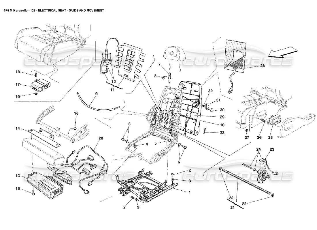 VIEW PARTS DIAGRAMS FROM THE FERRARI 575 PARTS CATALOGUE a part diagram from the ferrari 575 parts catalogue