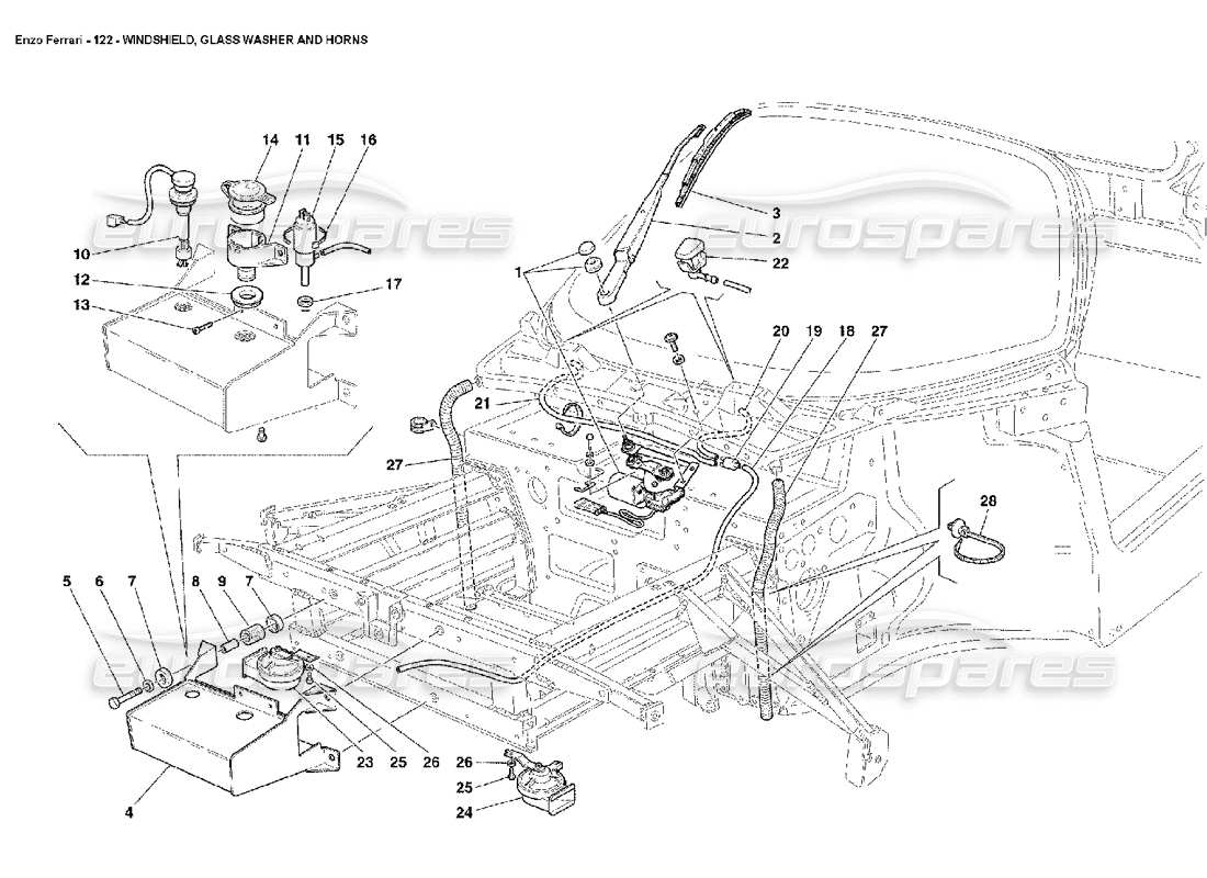 VIEW PARTS DIAGRAMS FROM THE FERRARI ENZO PARTS CATALOGUE a part diagram from the ferrari enzo parts catalogue