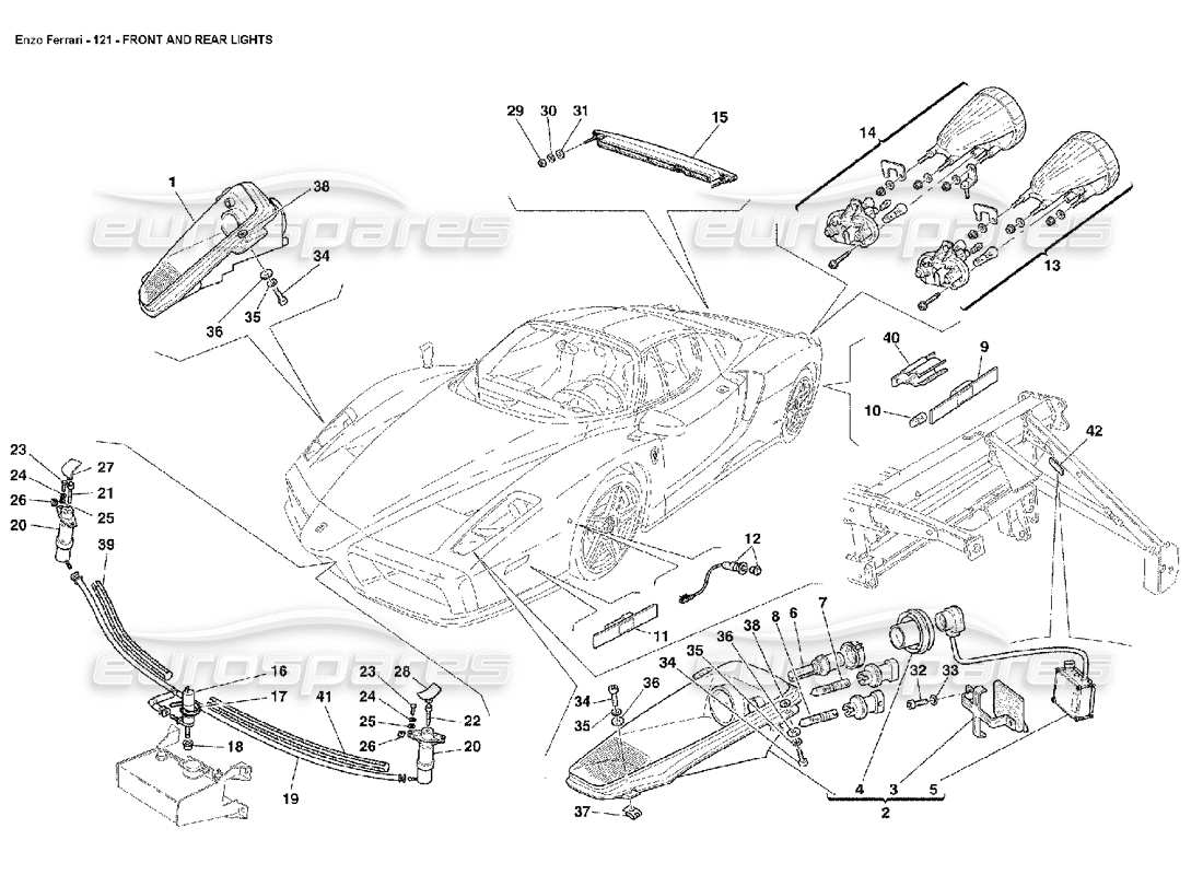VIEW PARTS DIAGRAMS FROM THE FERRARI ENZO PARTS CATALOGUE a part diagram from the ferrari enzo parts catalogue