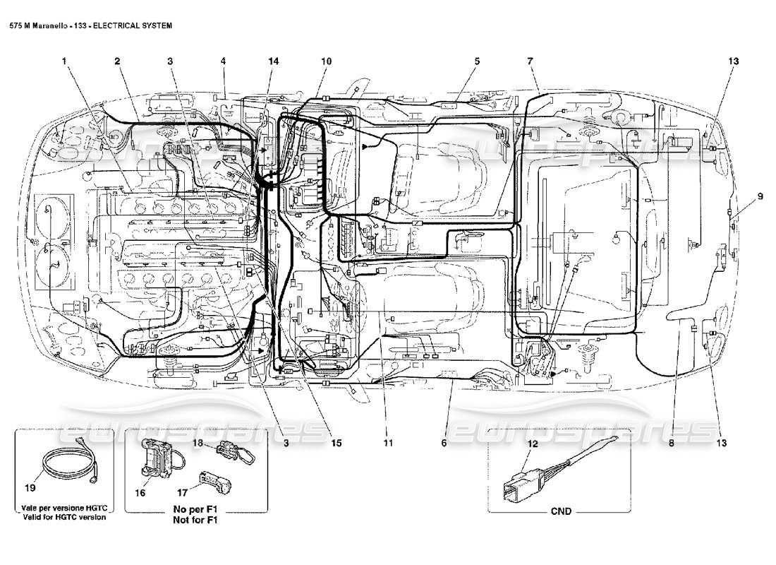 a part diagram from the ferrari 575 parts catalogue
