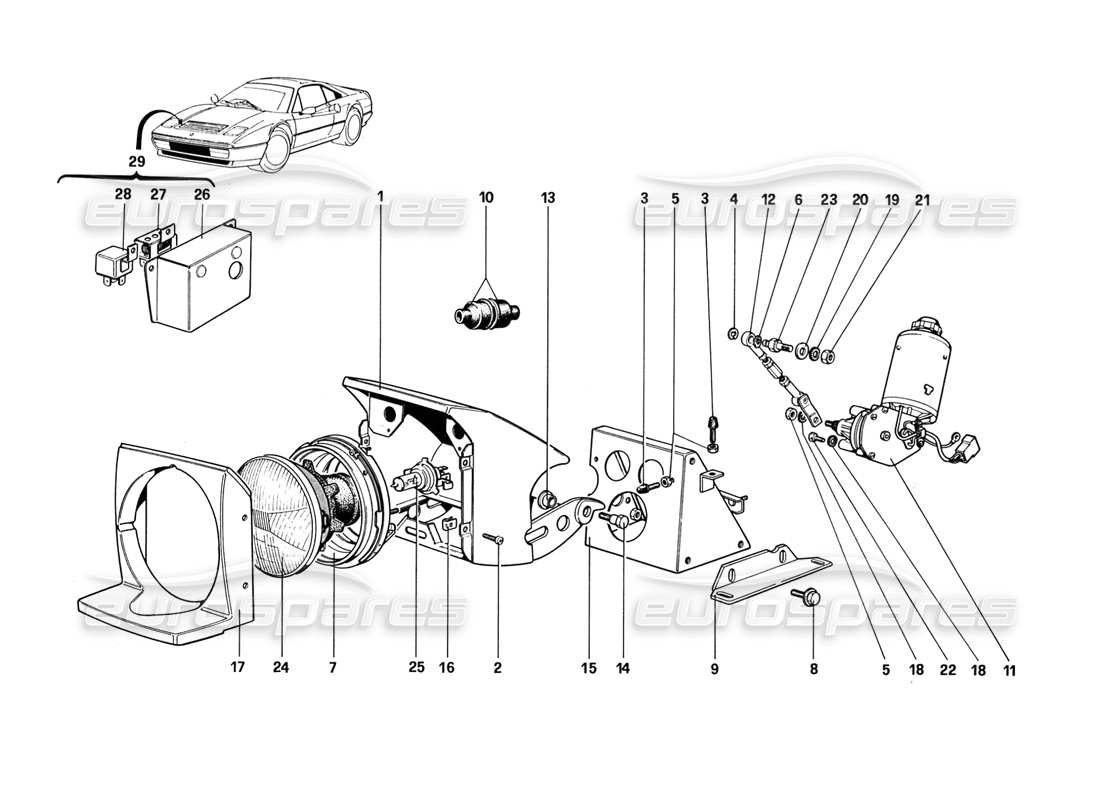 a part diagram from the ferrari 328 parts catalogue