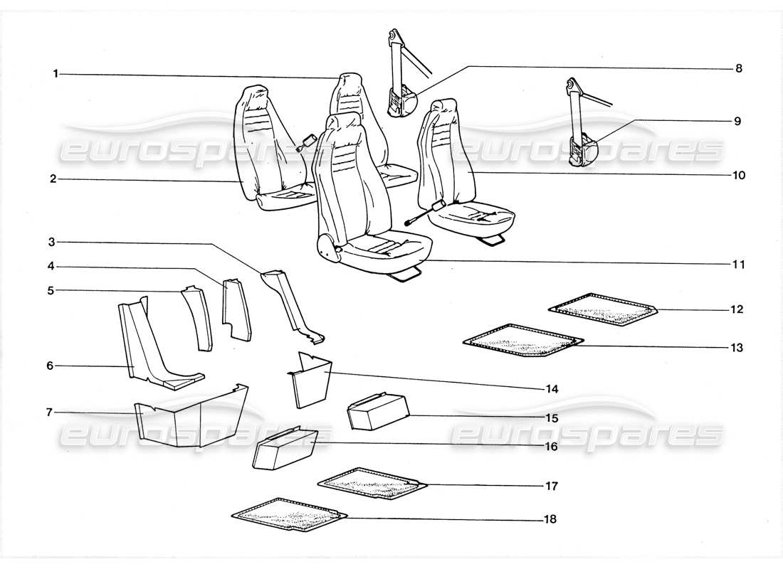 a part diagram from the lamborghini lm002 parts catalogue