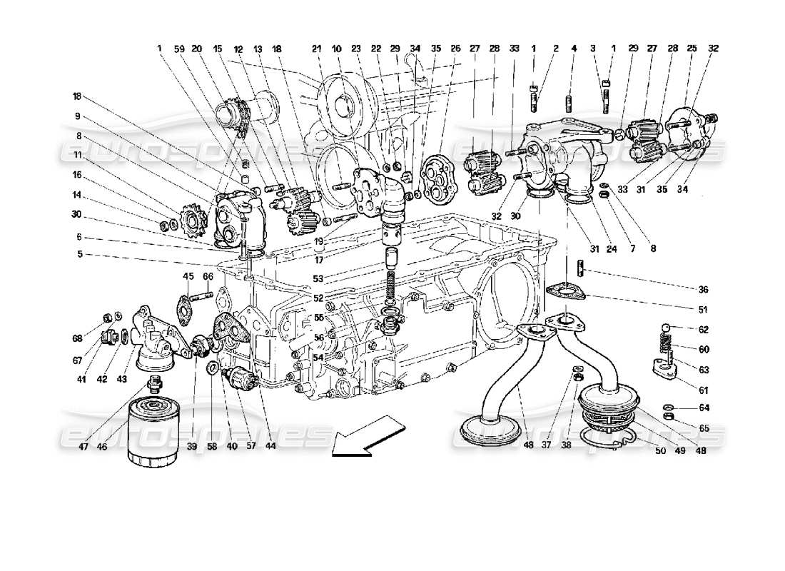 a part diagram from the ferrari 512 parts catalogue