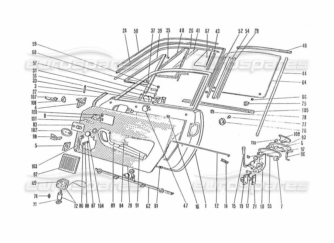 a part diagram from the ferrari 330 and 365 parts catalogue
