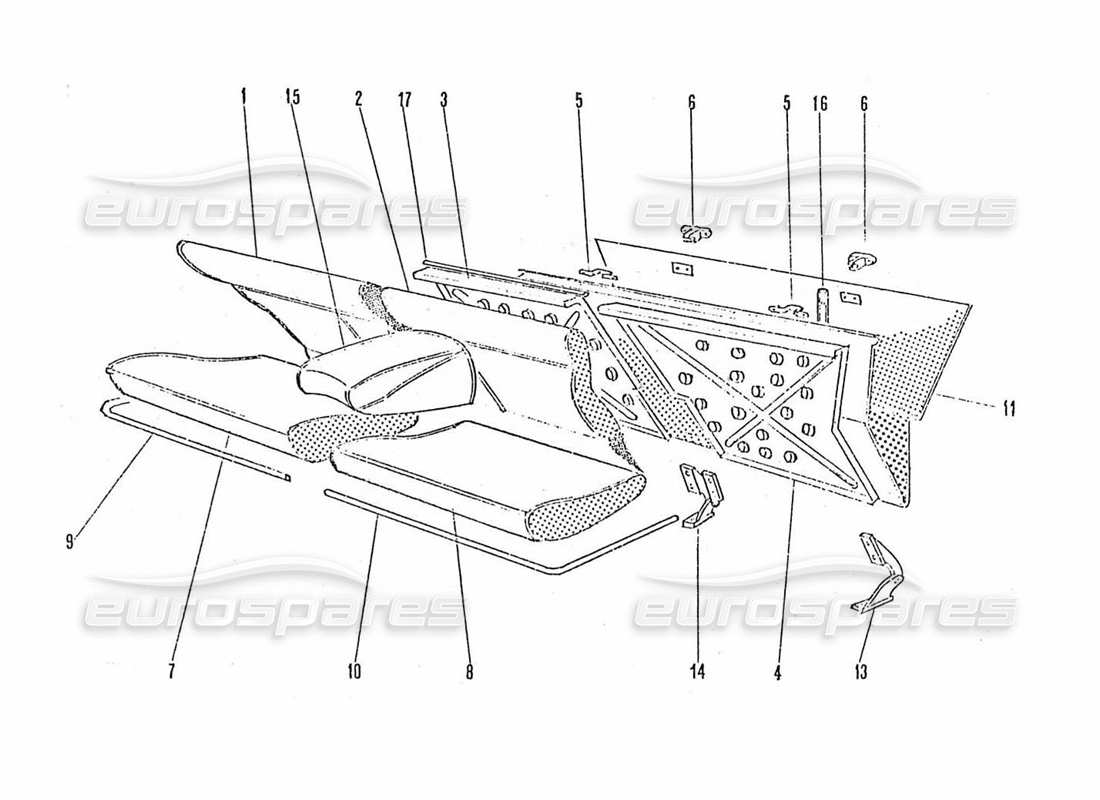 a part diagram from the ferrari 330 and 365 parts catalogue