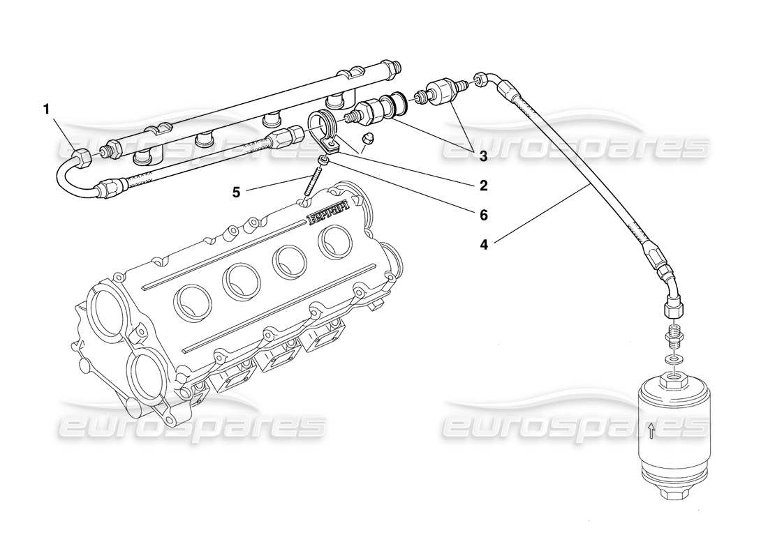 a part diagram from the ferrari 348 parts catalogue
