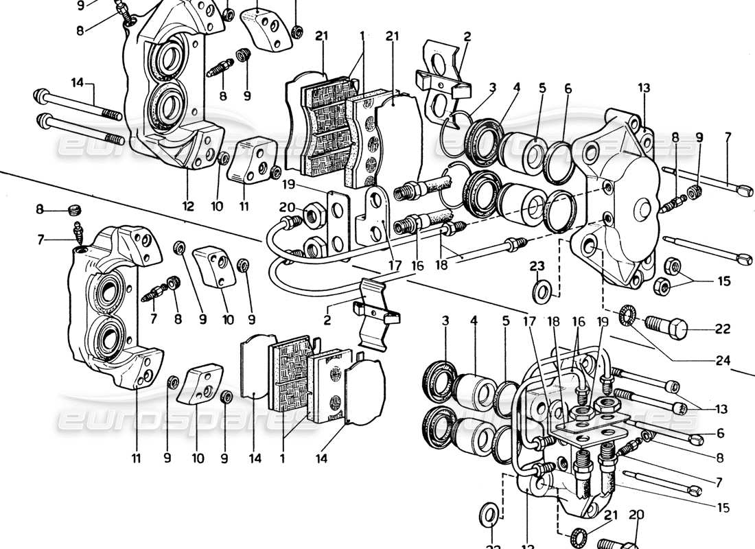 a part diagram from the ferrari 330 and 365 parts catalogue