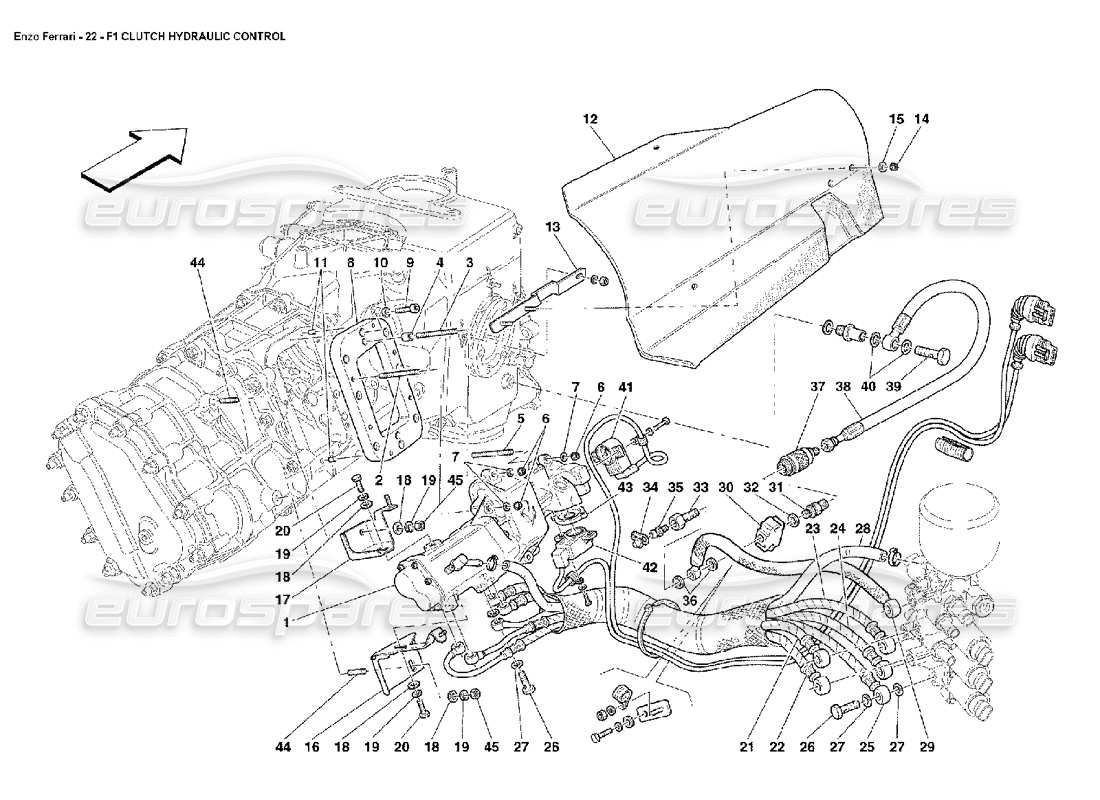 a part diagram from the ferrari enzo parts catalogue