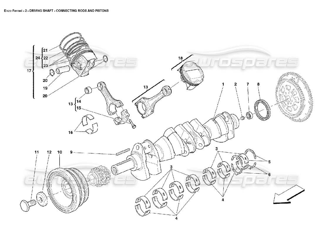 VIEW PARTS DIAGRAMS FROM THE FERRARI ENZO PARTS CATALOGUE a part diagram from the ferrari enzo parts catalogue