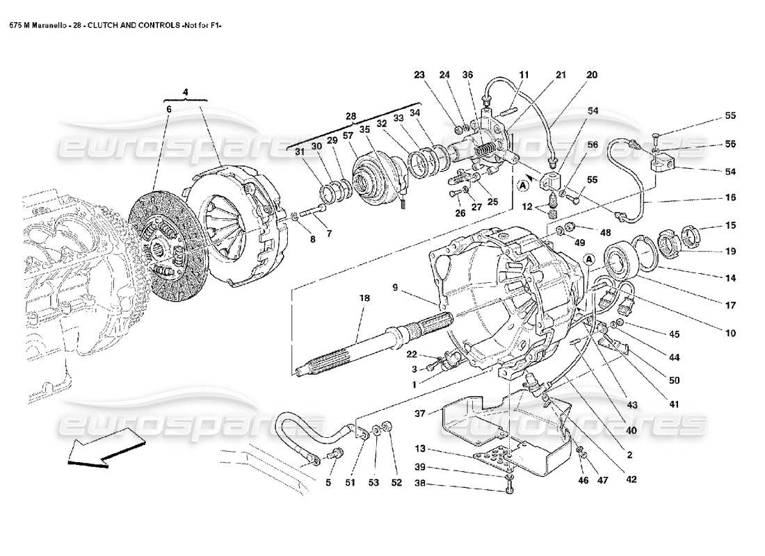 VIEW PARTS DIAGRAMS FROM THE FERRARI 575 PARTS CATALOGUE a part diagram from the ferrari 575 parts catalogue
