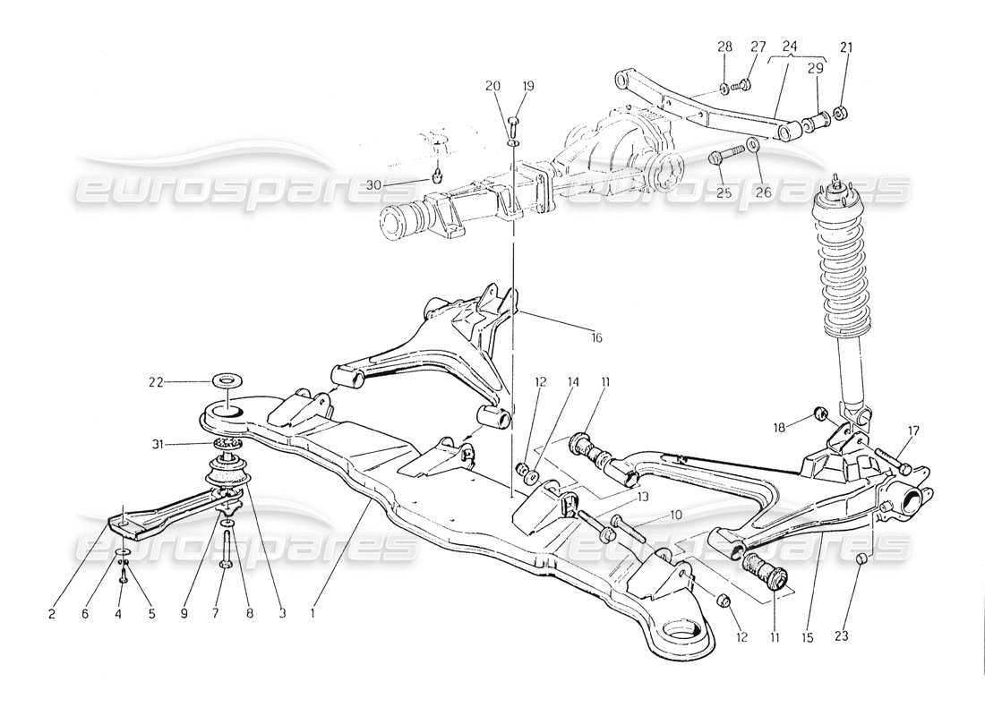 a part diagram from the maserati biturbo (1983-1995) parts catalogue