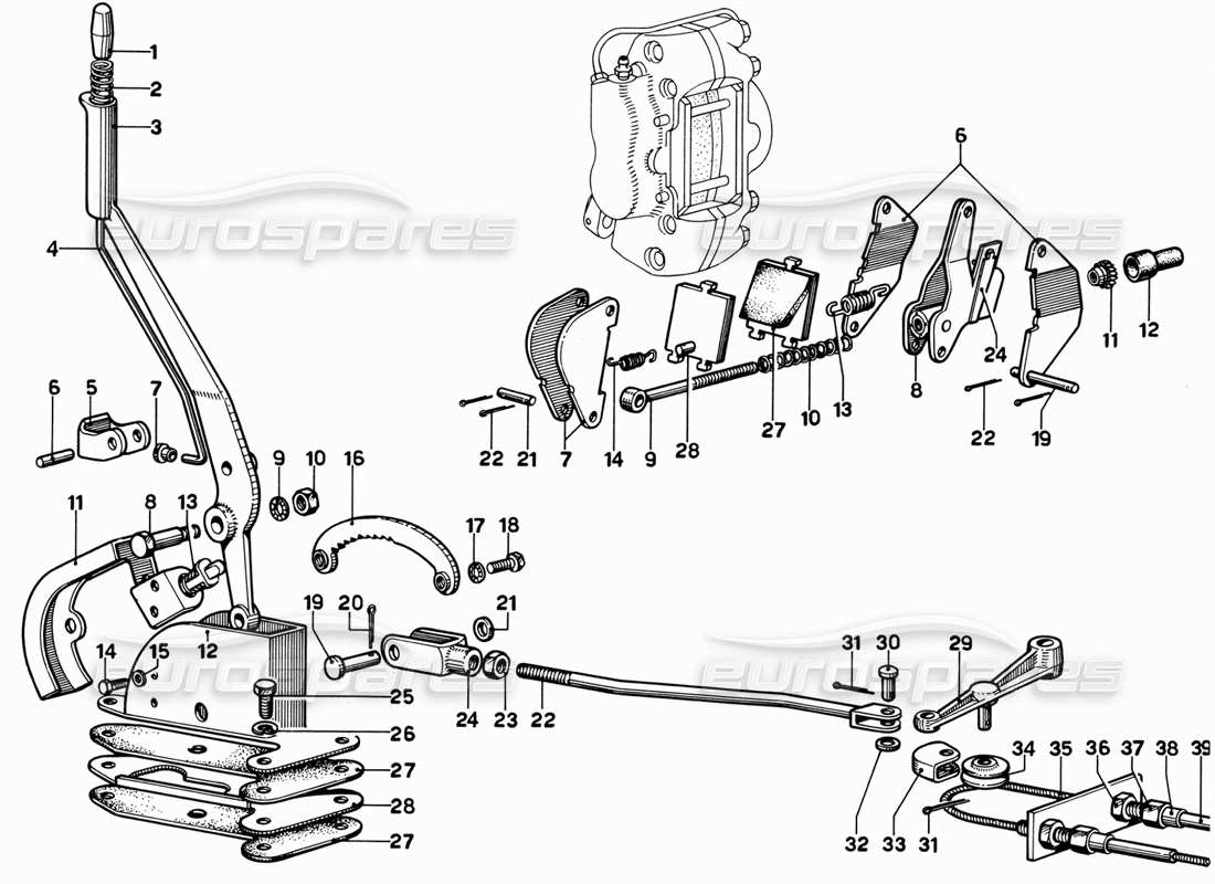 a part diagram from the ferrari 365 gt 2+2 (mechanical) parts catalogue