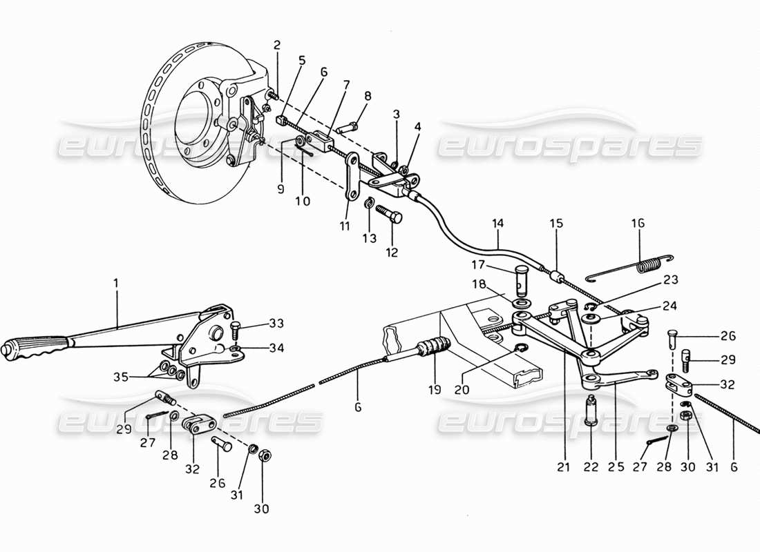 a part diagram from the ferrari 206 gt dino (1969) parts catalogue