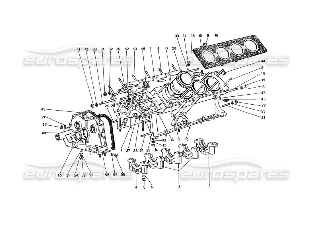 a part diagram from the ferrari 208 parts catalogue