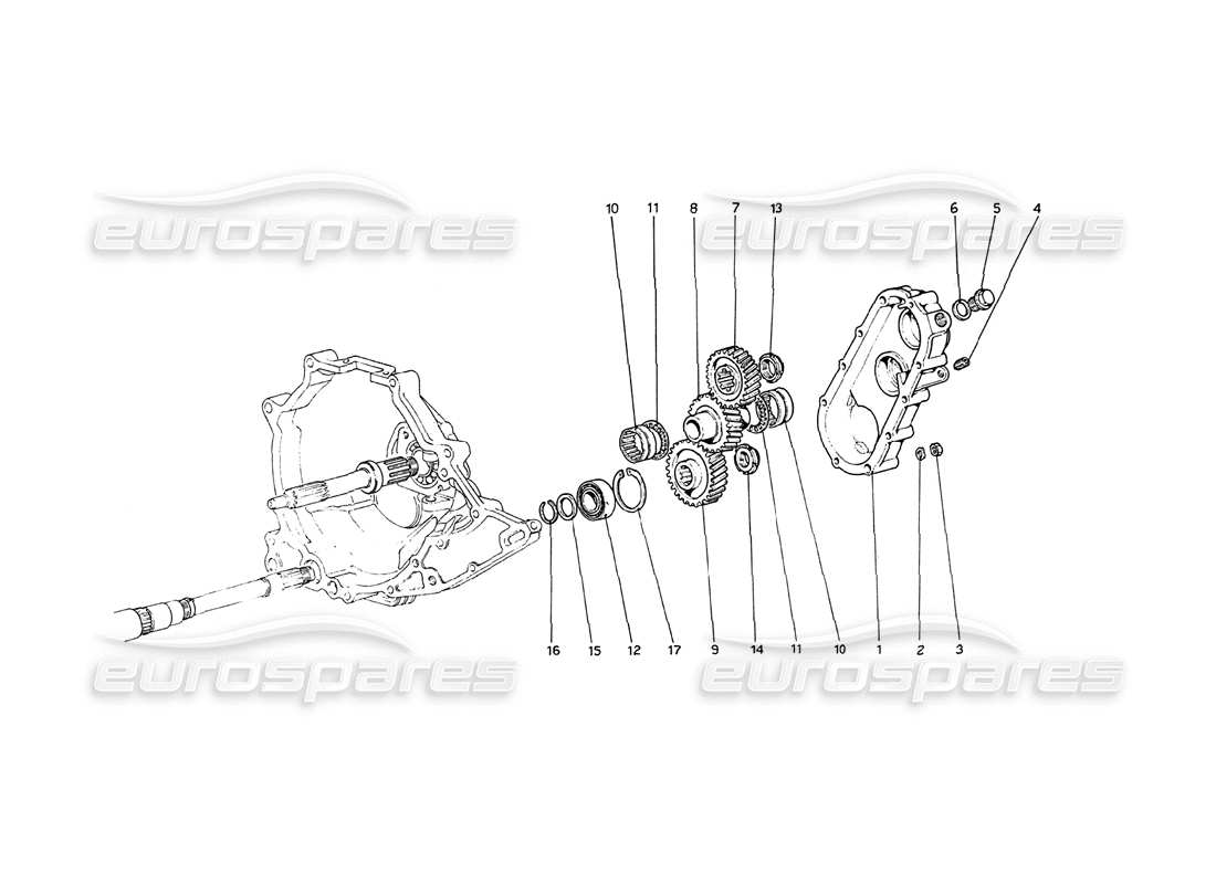 a part diagram from the ferrari 208 gt4 dino (1975) parts catalogue