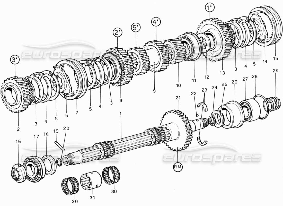 a part diagram from the ferrari 206 parts catalogue