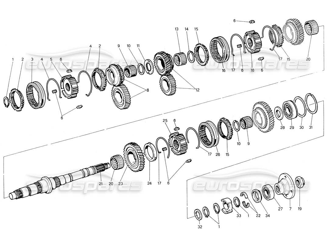 a part diagram from the maserati biturbo (1983-1995) parts catalogue